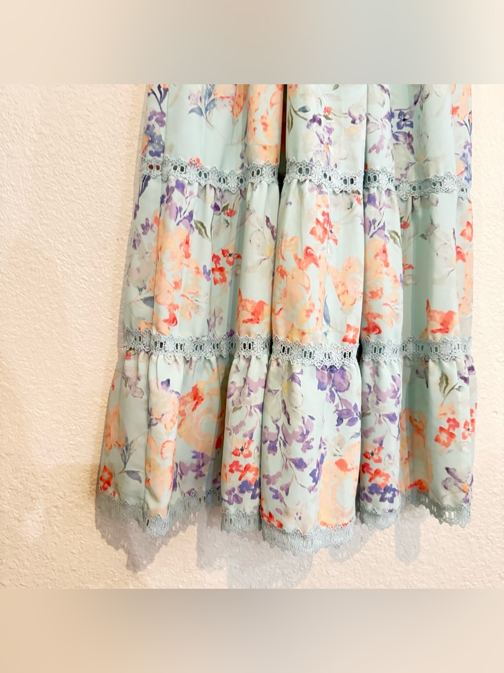 Alice + Olivia Karolina Crochet Floral Blue dress - Picture 10 of 16